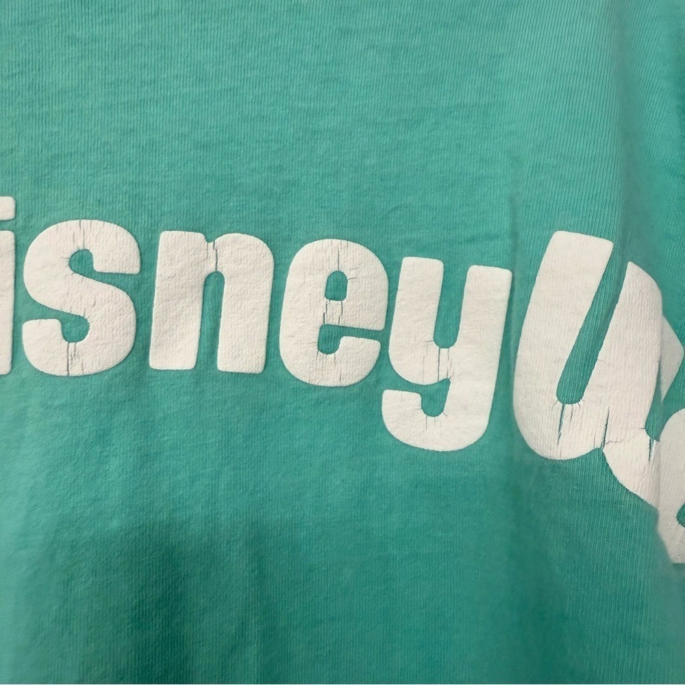 Walt Disney World Spirit Jersey Spell-Out Teal Blue Long Sleeve Adult XXL - Picture 8 of 13